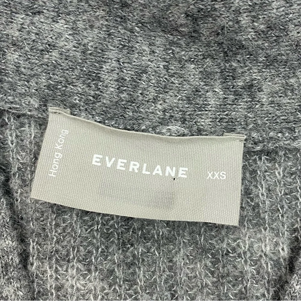 Everlane The Oversized Alpaca Pocket Cardigan Sweater Heathered Stone Grey